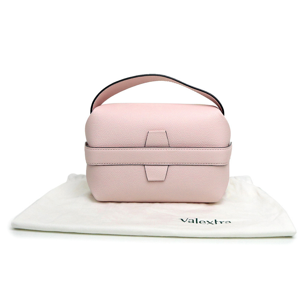 Valextra Trick Track Handbag Leather Pale Pink